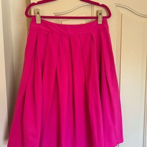 Tea n Cup Pink Pleated A-Line Skirt for Cocktail